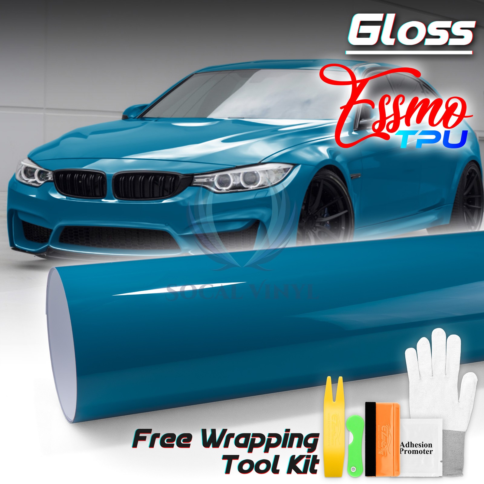 TPU Color Gloss Tuscan Blue PPF Paint Protection Film Dry Wet Apply Vinyl Wrap