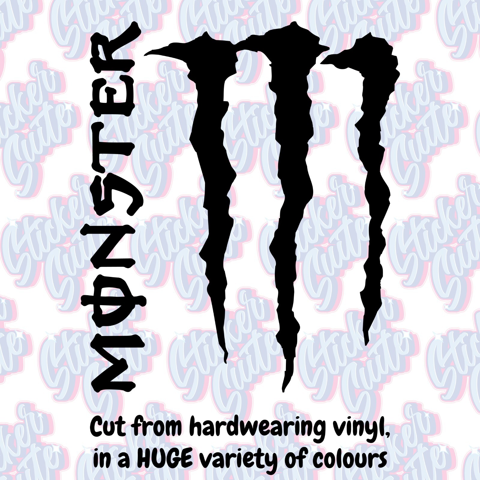 MONSTER Decal – Choose Your Size and Colour!