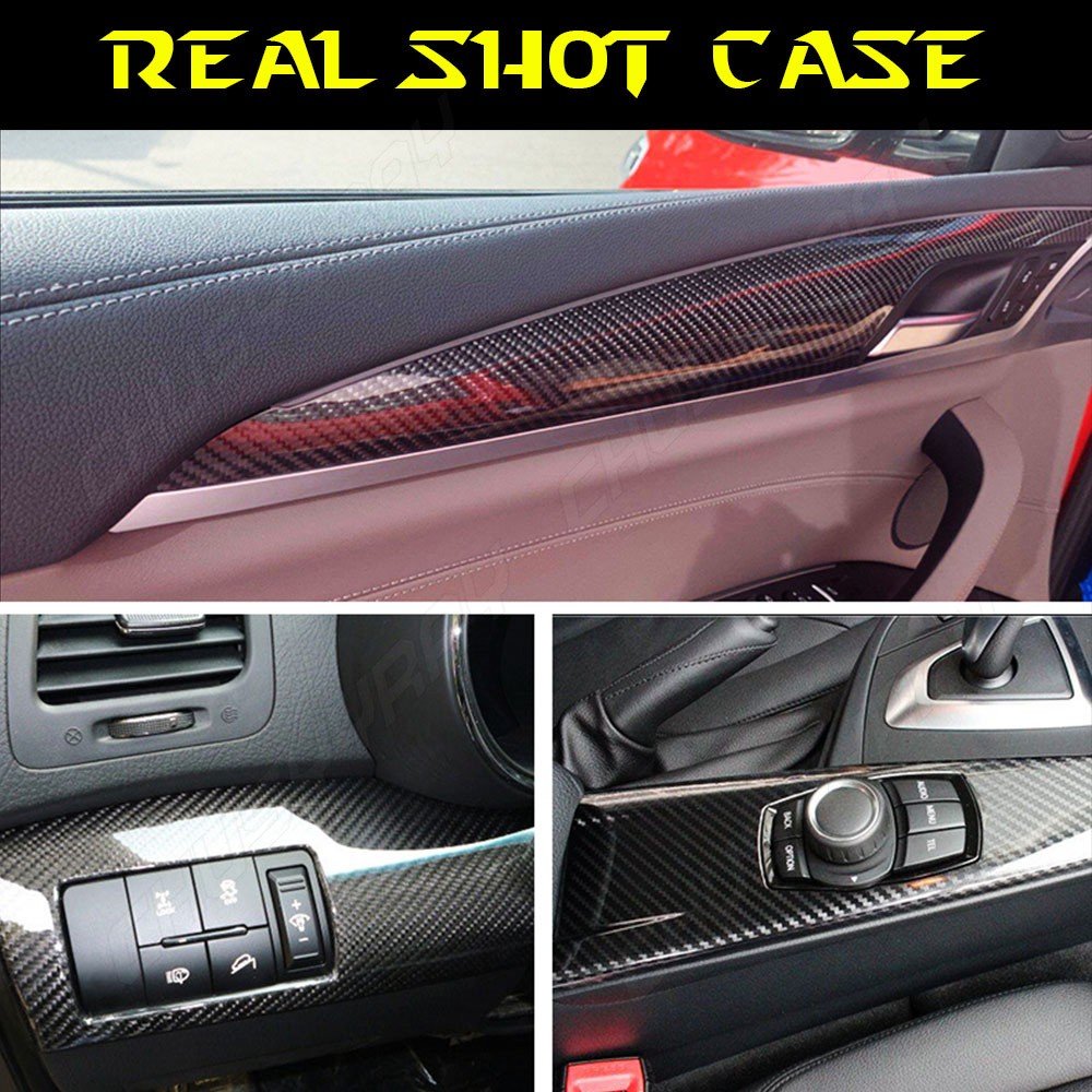 5D CHUSYYRAY HIGH GLOSS Black Carbon fiber Vinyl wrap Bubble Free Air Release
