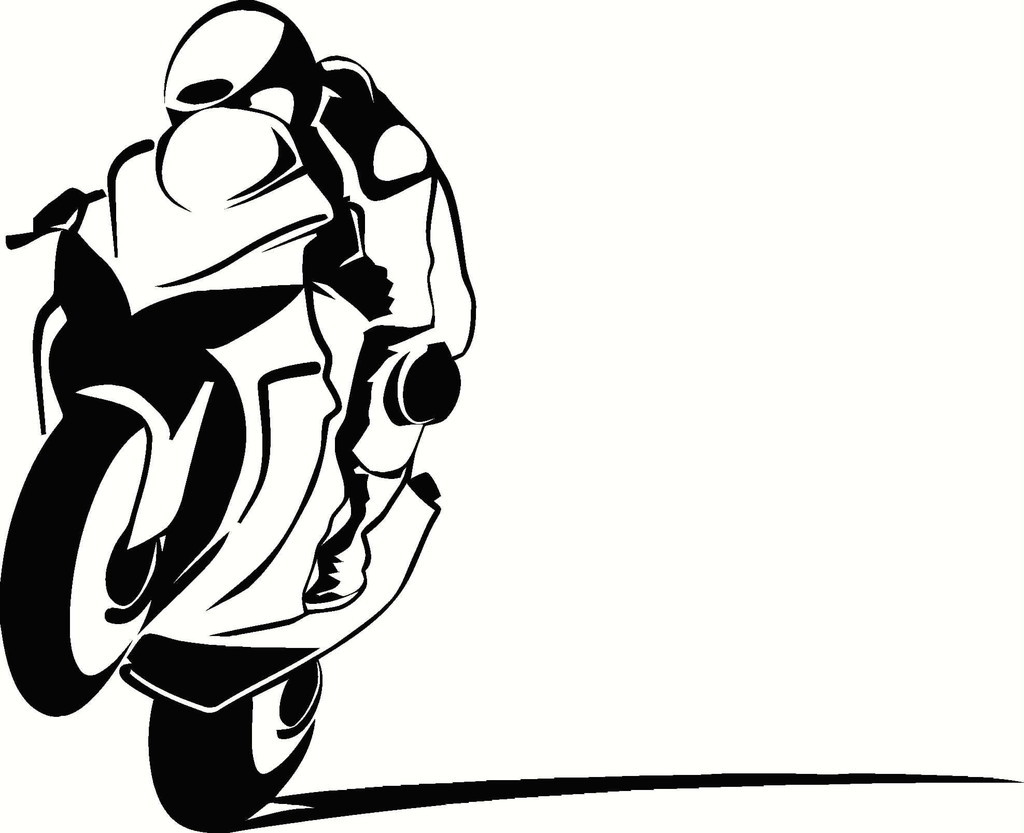 Sportbike Motorcycle Leaving a Trail Vinyl Decal Your Color Choice Sticker