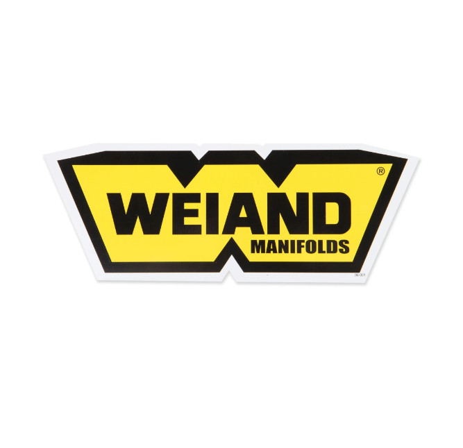 Weiand Manifolds Decal Small 36 SQ IN Yellow Black High Quality 36-418