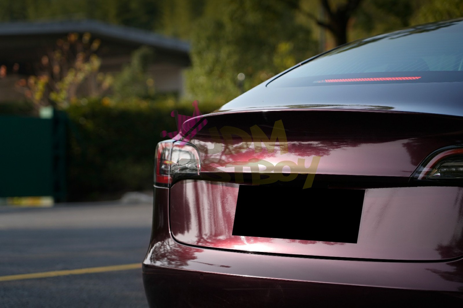 ESSMO PET Super Gloss Metallic Midnight Magenta Car Vinyl Wrap Decal Like Paint