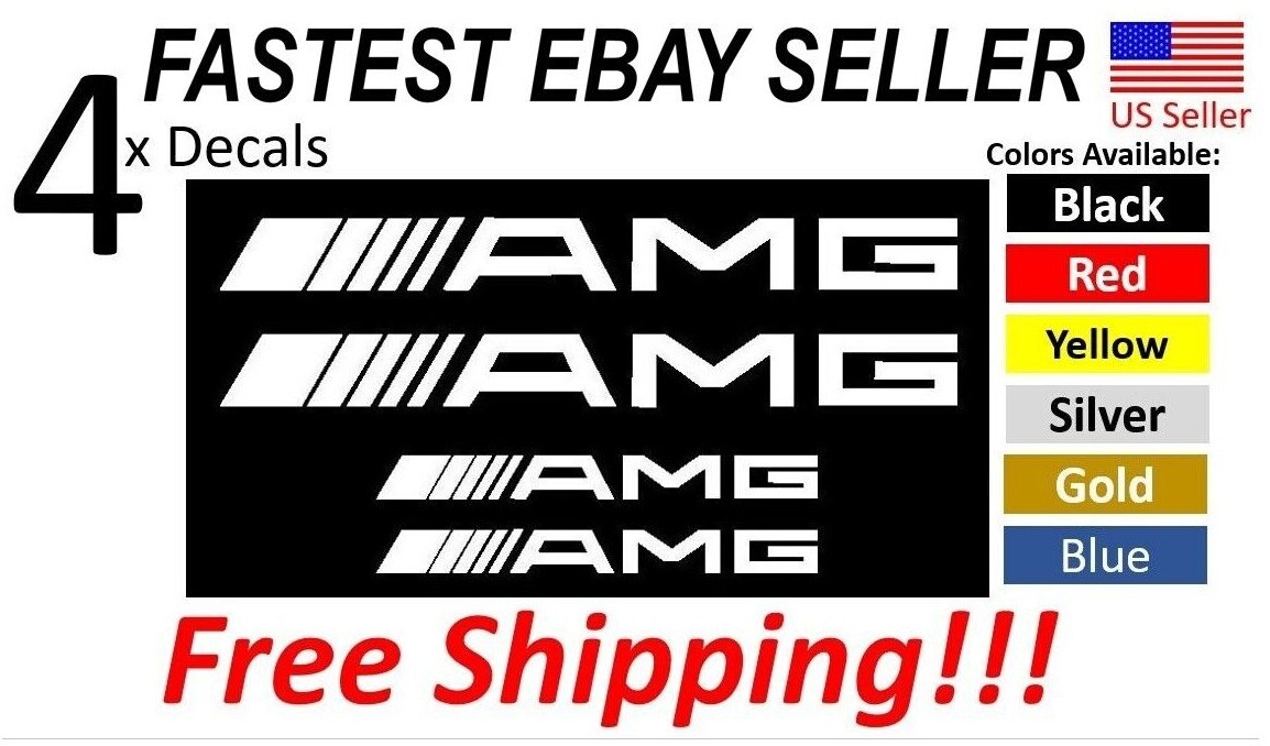 for AMG Mercedes Benz Straight Brake Caliper Vinyl Decal sticker FREE SHIPPING