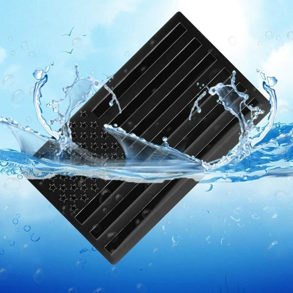 2PCS 3D Metal USA Flag Car Sticker American Truck Decal Emblem Black Stickers