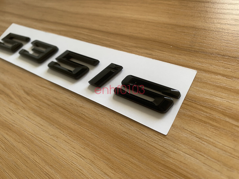 Gloss Black 3D ABS Letters Trunk 535is Emblem Rear Badge for BMW 2017-2022 535is