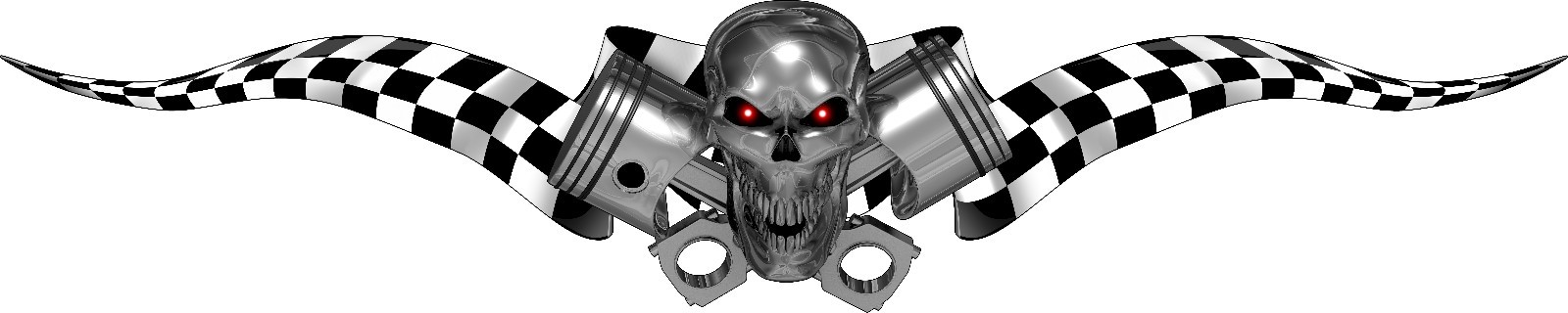 Boat Car Truck Trailer Wall Garage Motor Pistons Decal flag Stickers 140″ X 28″