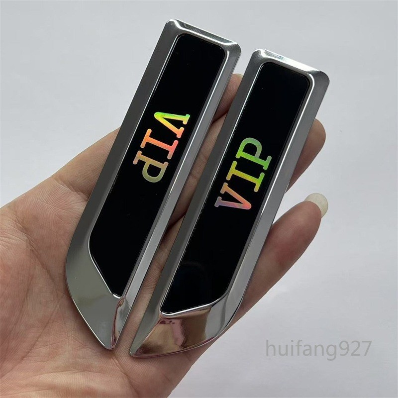 3D Metal Car Trunk Tailgate Fender Side Badge Laser VIP Emblem Decal Sticker