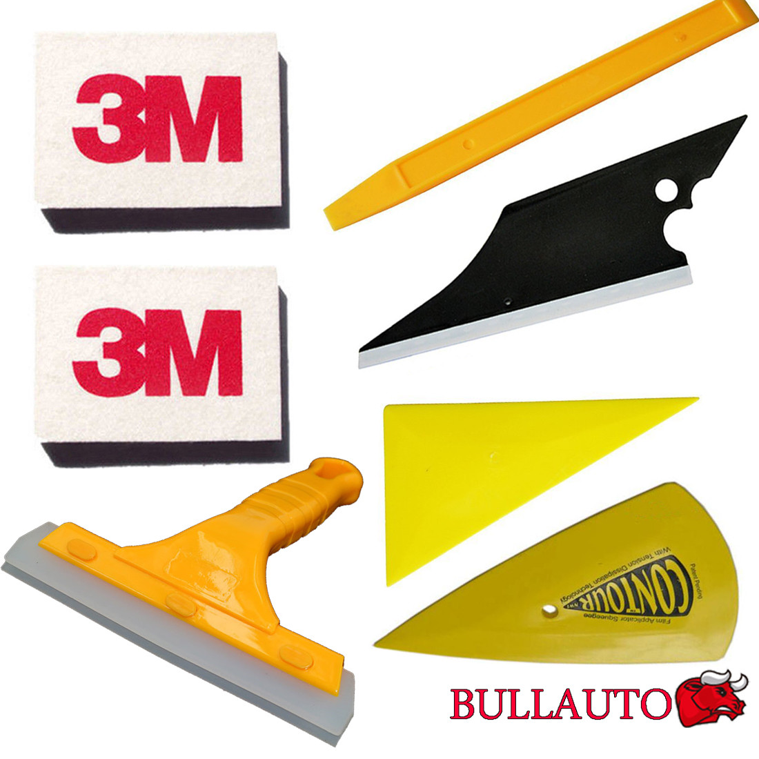 7pc Auto Window Tint Fitting Tools Kit Car Wrap Applicator Squeegee Cutter Knife