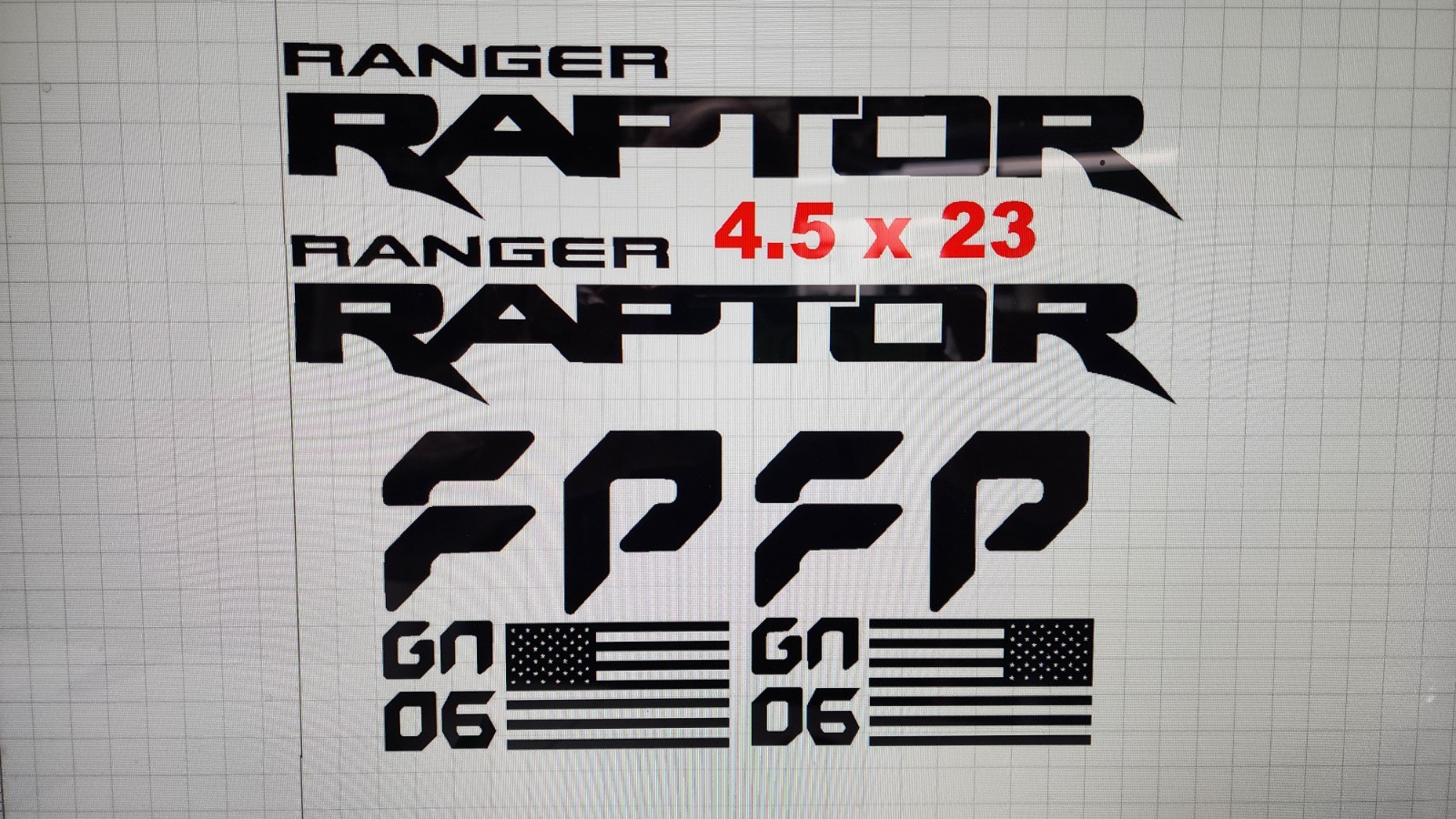 Bed side graphics PACK .. Ford Ranger Raptor. all years. Bed Decals Any GEN