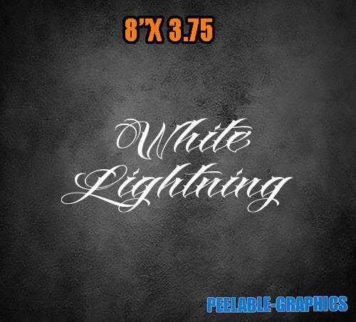 WHITE LIGHTNING 8″ Decal Car Truck Diesel Sticker JDM Turbo Euro Boost Lifted