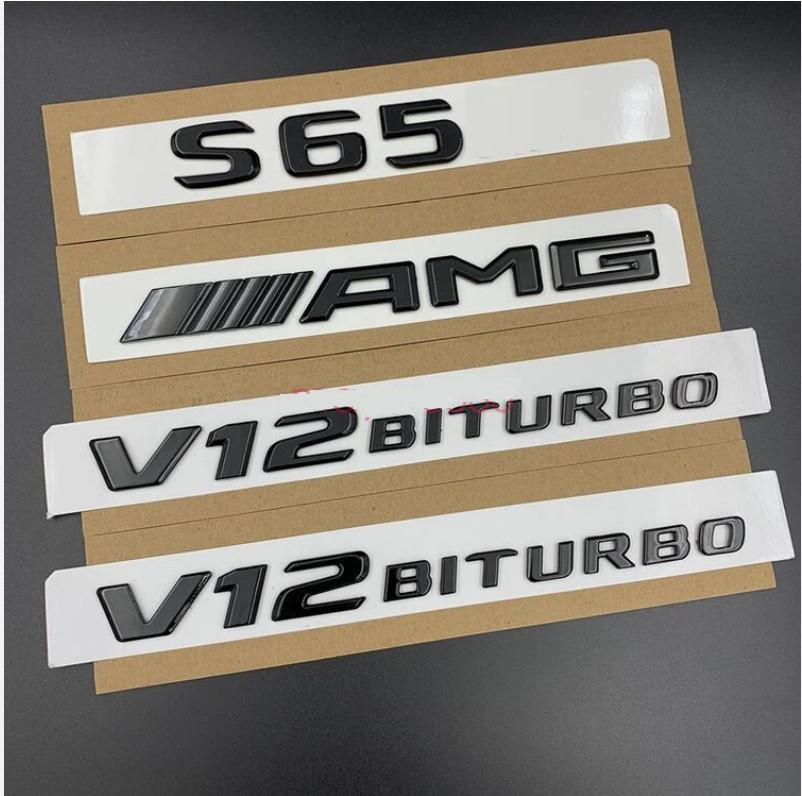 Mercedes Benz S65 AMG V12 Biturbo Rear Star Badge Gloss Black