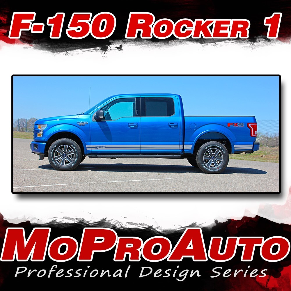 2015-2020 F-150 Lower Panel ROCKER ONE Solid Decals Stripes Vinyl Graphics