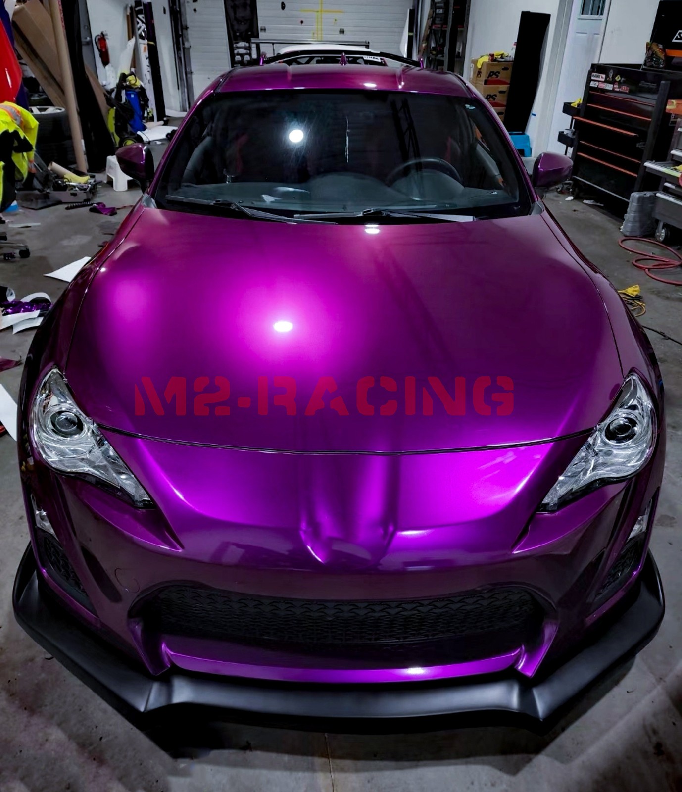 ESSMO PET Super Gloss Metallic Magenta Purple Car Vinyl Wrap Decal Like Paint