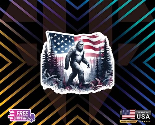 BIGFOOT GUN SASQUATCH USA STICKER DECAL LMNTED VINYL LAPTOP FREE GIFT