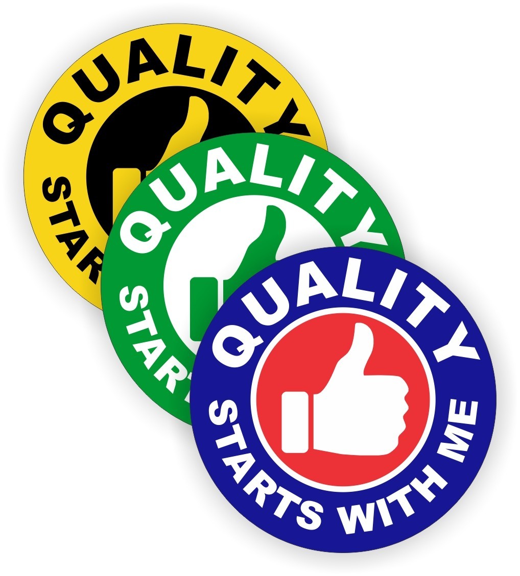 3-pcs Quality Starts with Me 2″ Multi Color Vinyl Stickers Decals [NO TRACKING]