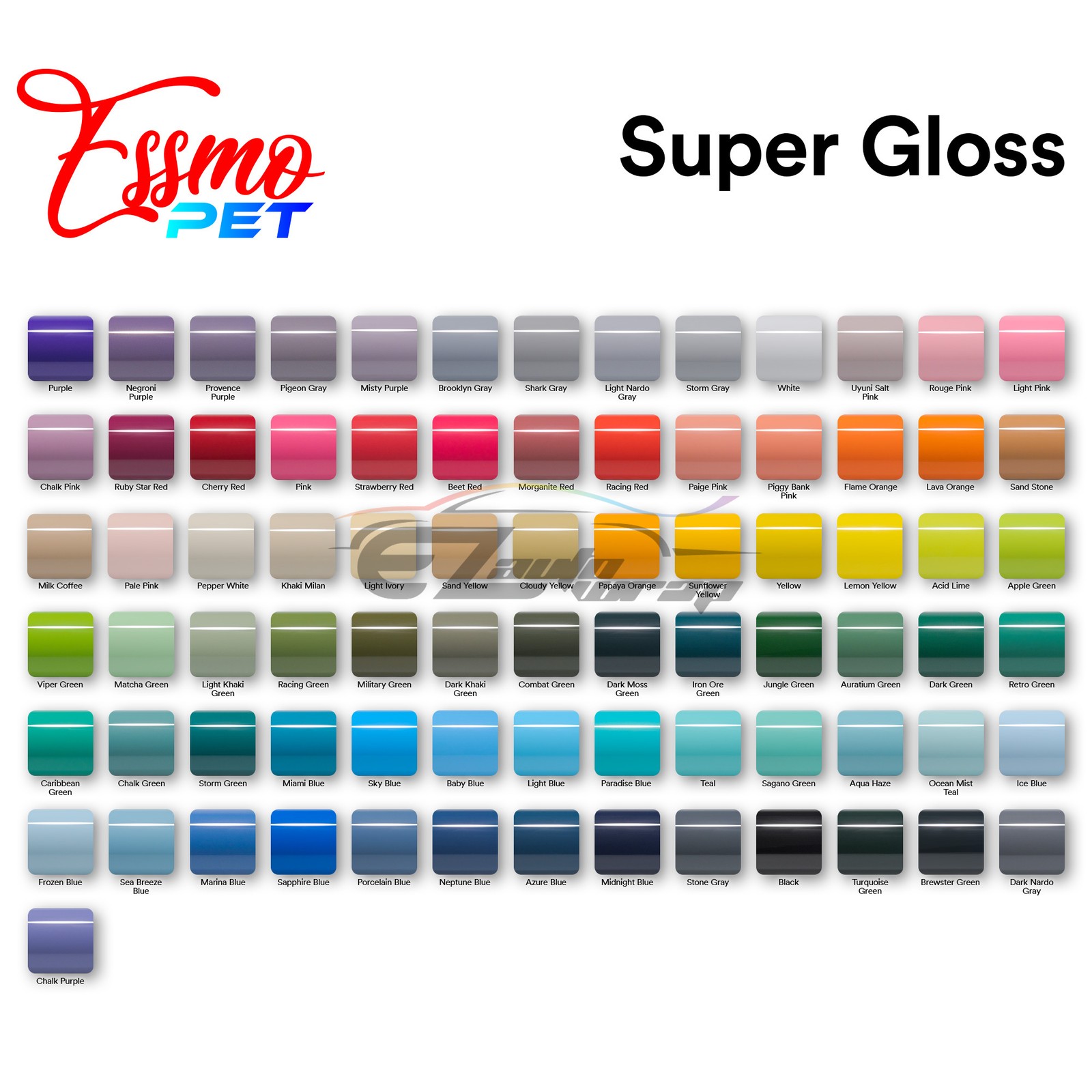 ESSMO PET Super Gloss Auratium Green Vehicle Vinyl Wrap Decal Sheet Like Paint