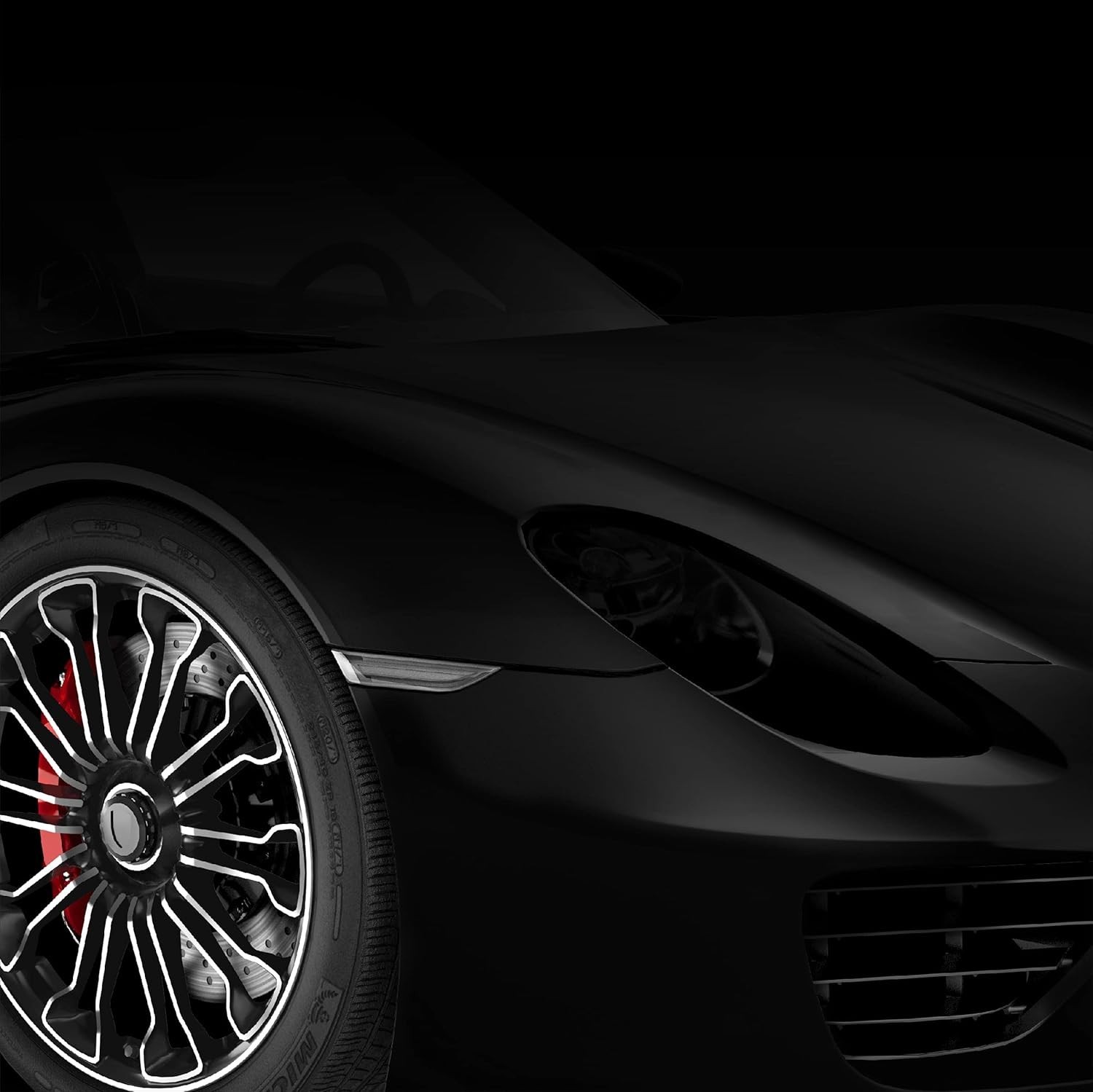 Black Matte Car Wrap Vinyl Roll with Air Release 3MIL-8 0.5FT X 5FT