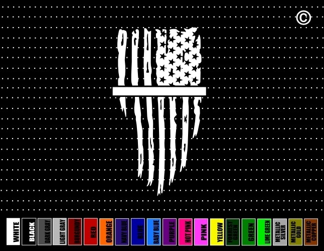 Thin Line #3 Blue Red Police Fire American Flag Car Sticker Window Vinyl Decal
