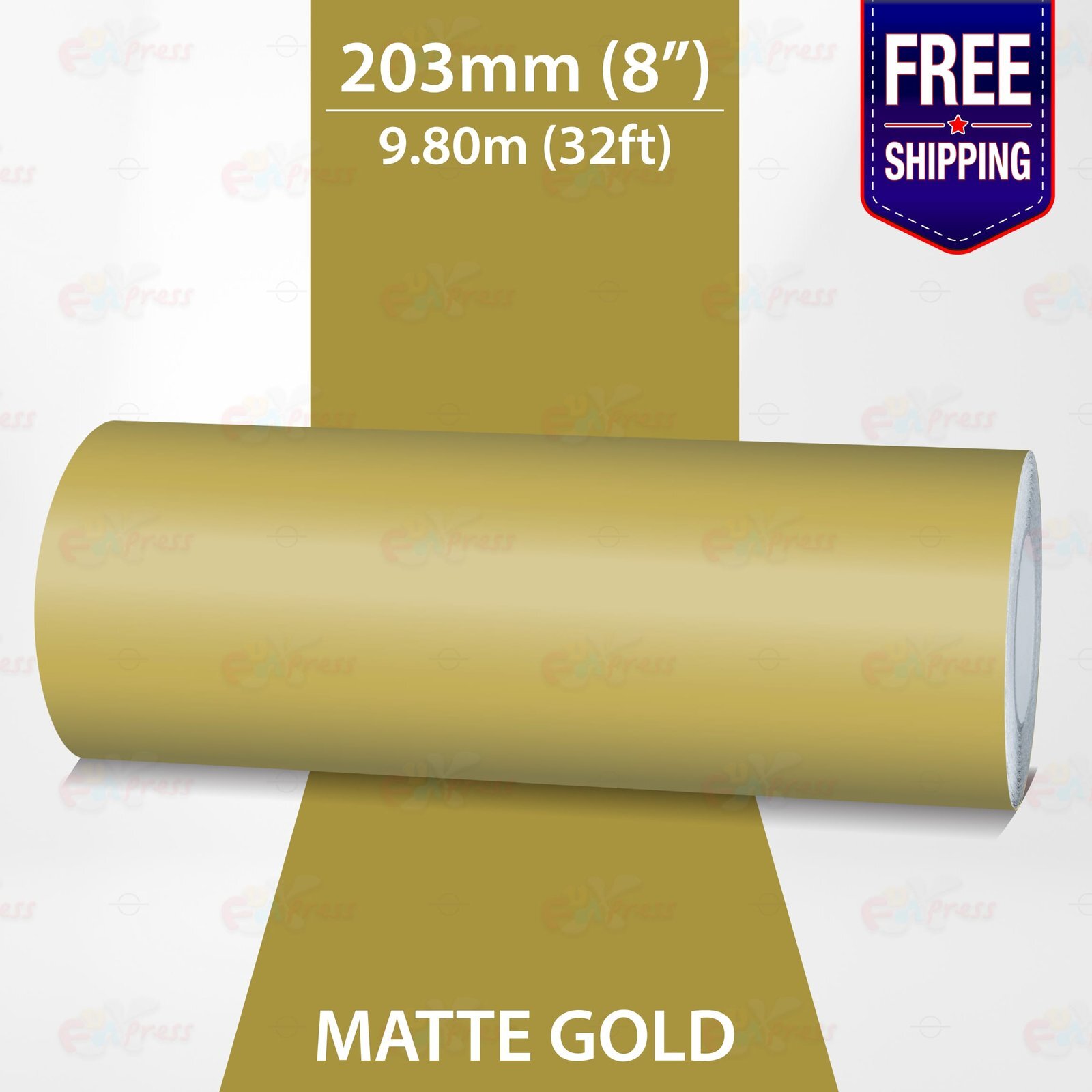 MATTE GOLD 8″ PIN STRIPE Car Model Motorcycle Decal TAPE Vinyl Sticker 203mm