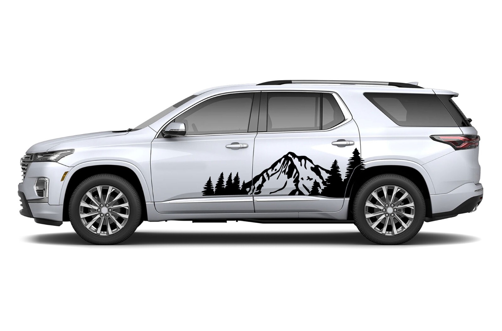 Mountains trees decal stickers graphic designs kit For Chevrolet Traverse Chevy