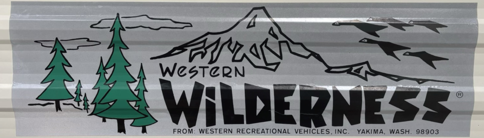 Wilderness 1977 Vintage Travel Trailer Reproduction Canned Ham Decal Set of 2