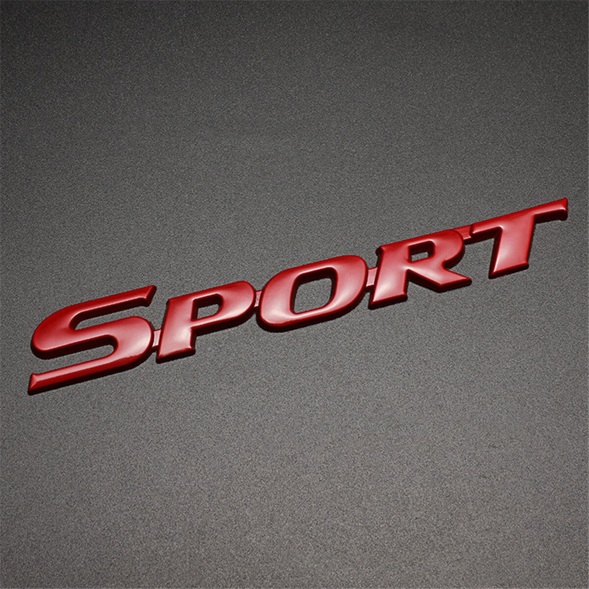 SPORT Logo Racing Car Body Fender Trunk Tailgate Emblem Badge Decor Sticker Red