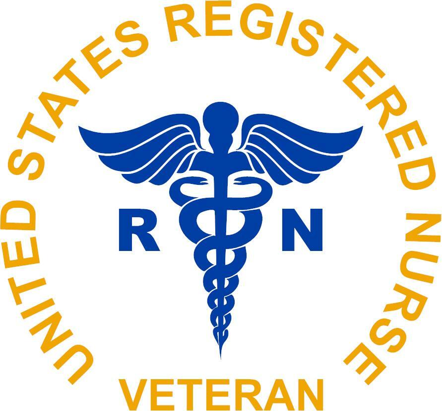 United States Registered Nurse Vet 3 Mil Vinyl Sticker for Car or Truck Window