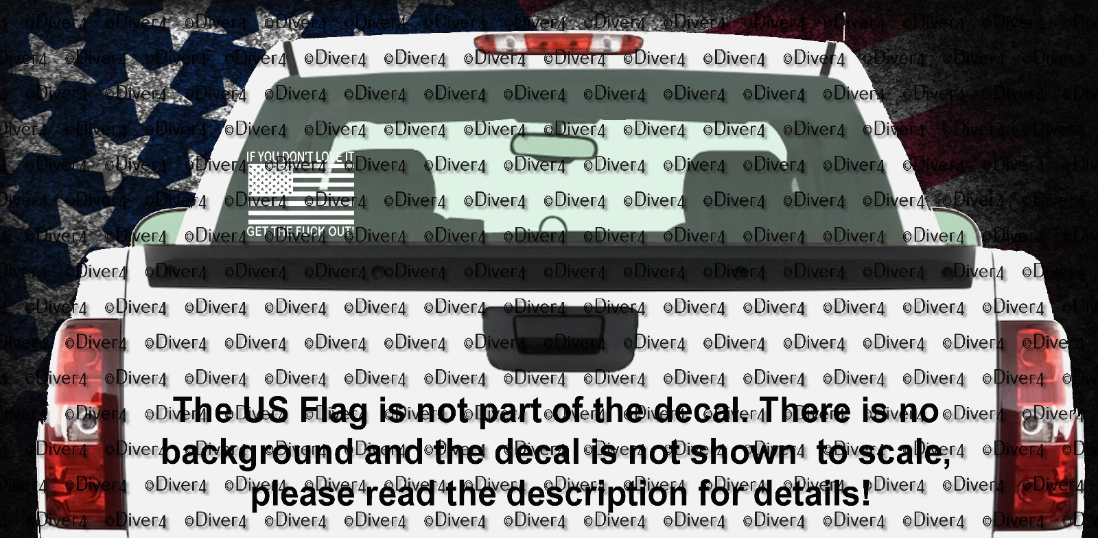 If You Don’t Love It Get The F*!K Out US Flag Vinyl Decal US Made and Sold