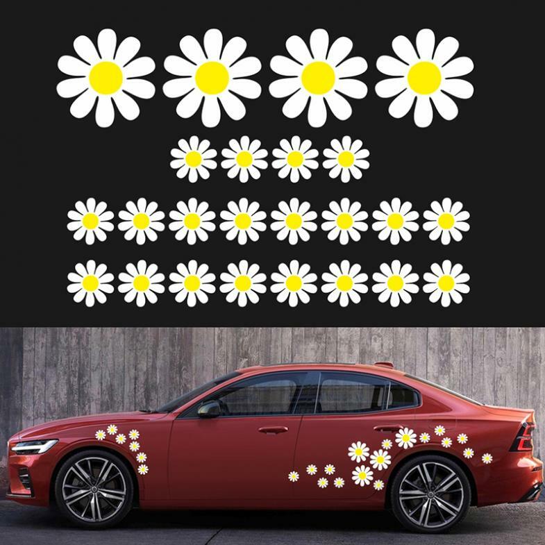 48 Daisy Flower Decal Car Stickers Graphics Bedroom Wall Window Decoration Art