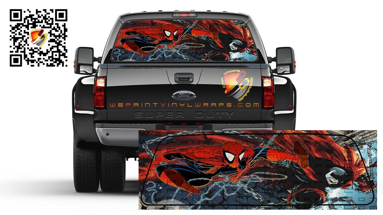 Spiderman Rear Window Tint Perforated Graphic Vinyl Trucks Cars Campers