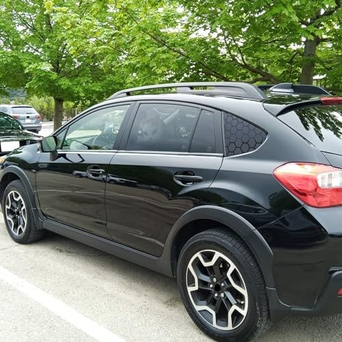 2pcs Matte Black Honeycomb Decal Stickers for CrossTrek XV 2012-2017, Rear Windo