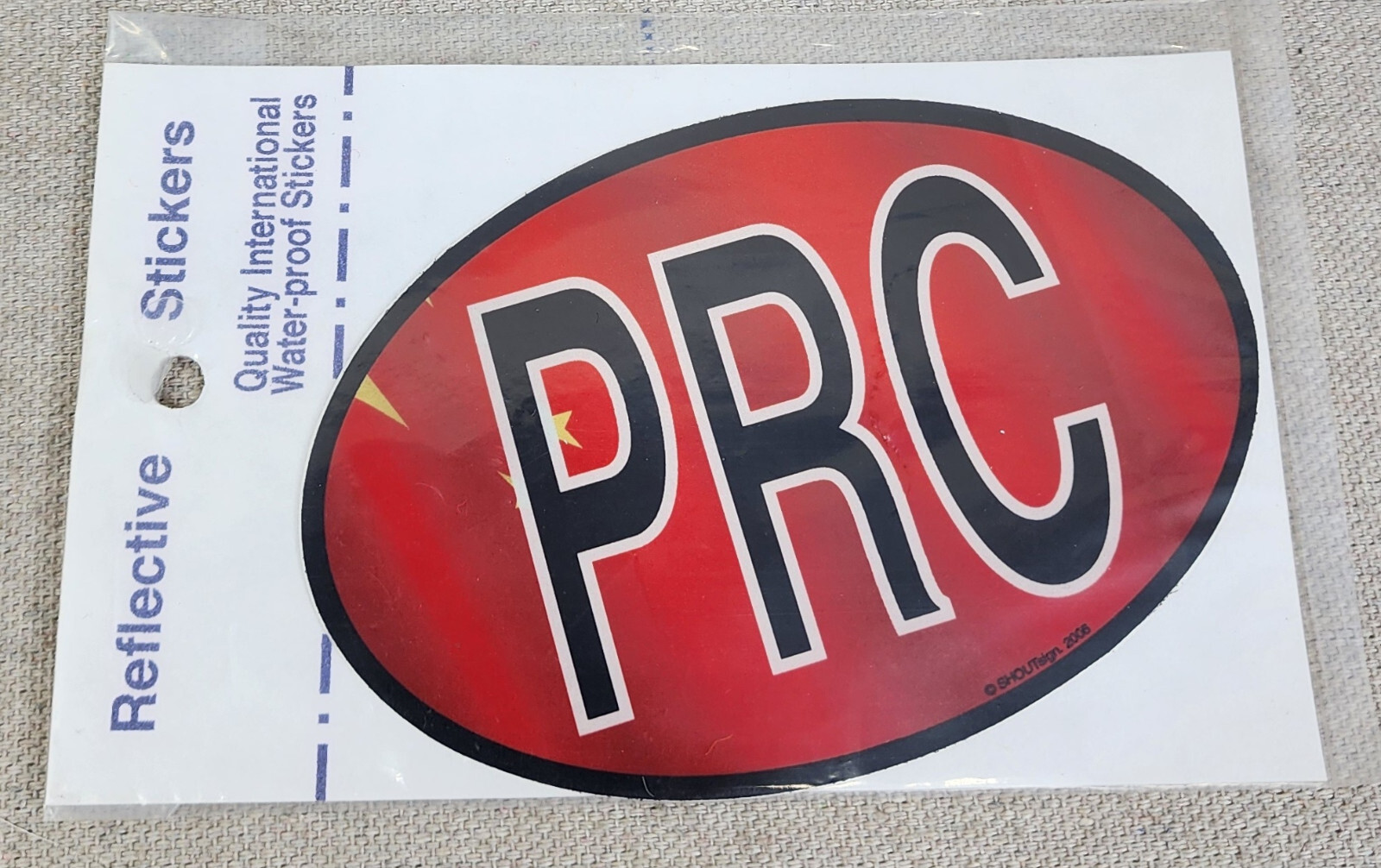 NEW China PRC Oval Reflective Sticker Decal Auto Bumper Country Flag Waterproof