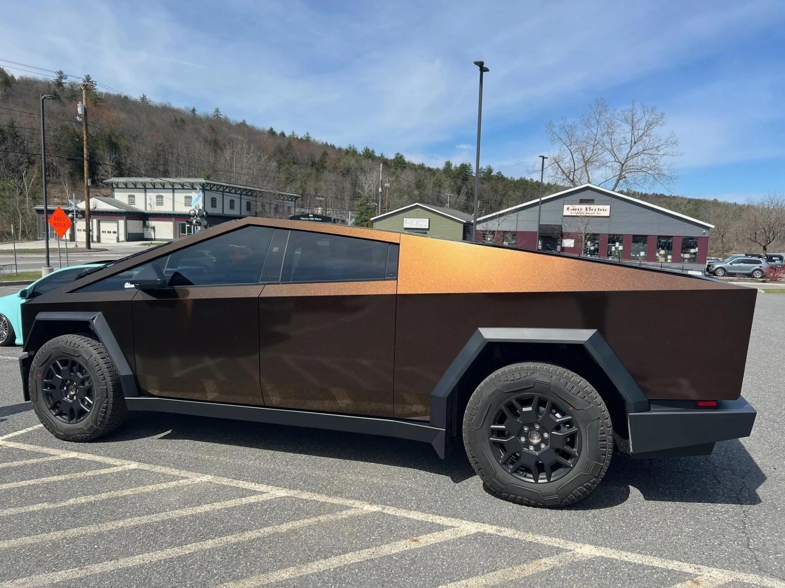For Cybertruck DIY PreCut Paint Protection Film PET Wrap Color Gloss Gold-Brown