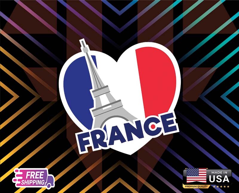 FRANCE MAP FLAG , STICKER, DECAL, 6 YR VINYL TRUCK CA+ FREE STICKER FS