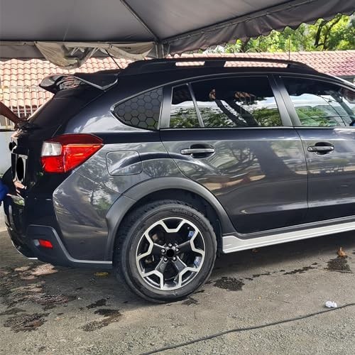 2pcs Matte Black Honeycomb Decal Stickers for CrossTrek XV 2012-2017, Rear Windo