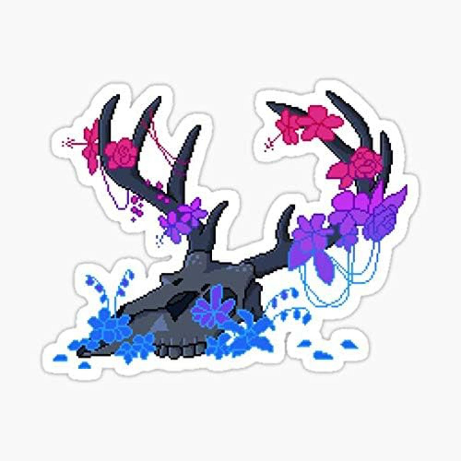 5″ Bisexual Pride Skull Vinyl Bumper Sticker