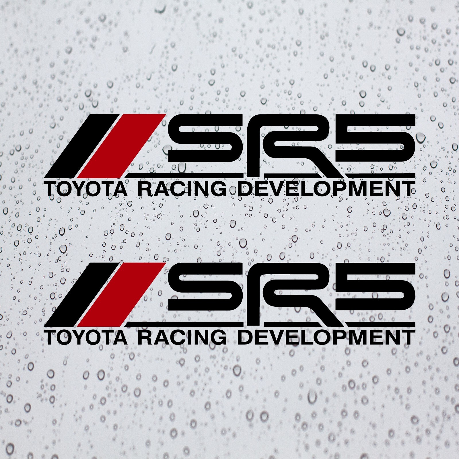 (2x) SR5 Racing Development with Stripe for Toyota Cars Truck (10″ x 2.21″)