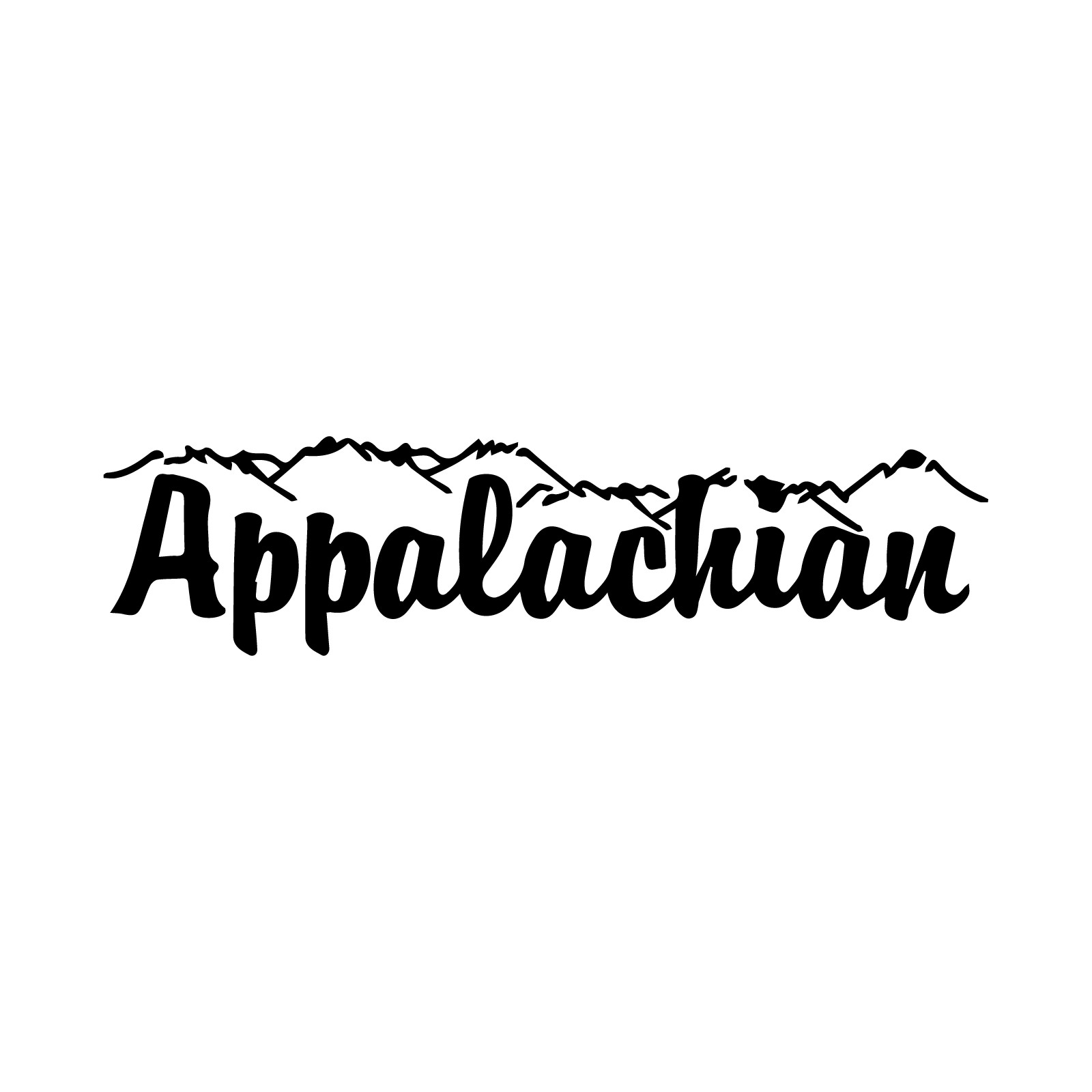 Appalachian Trailers Decals (Set of 2) BLACK 24” Repro Stickers