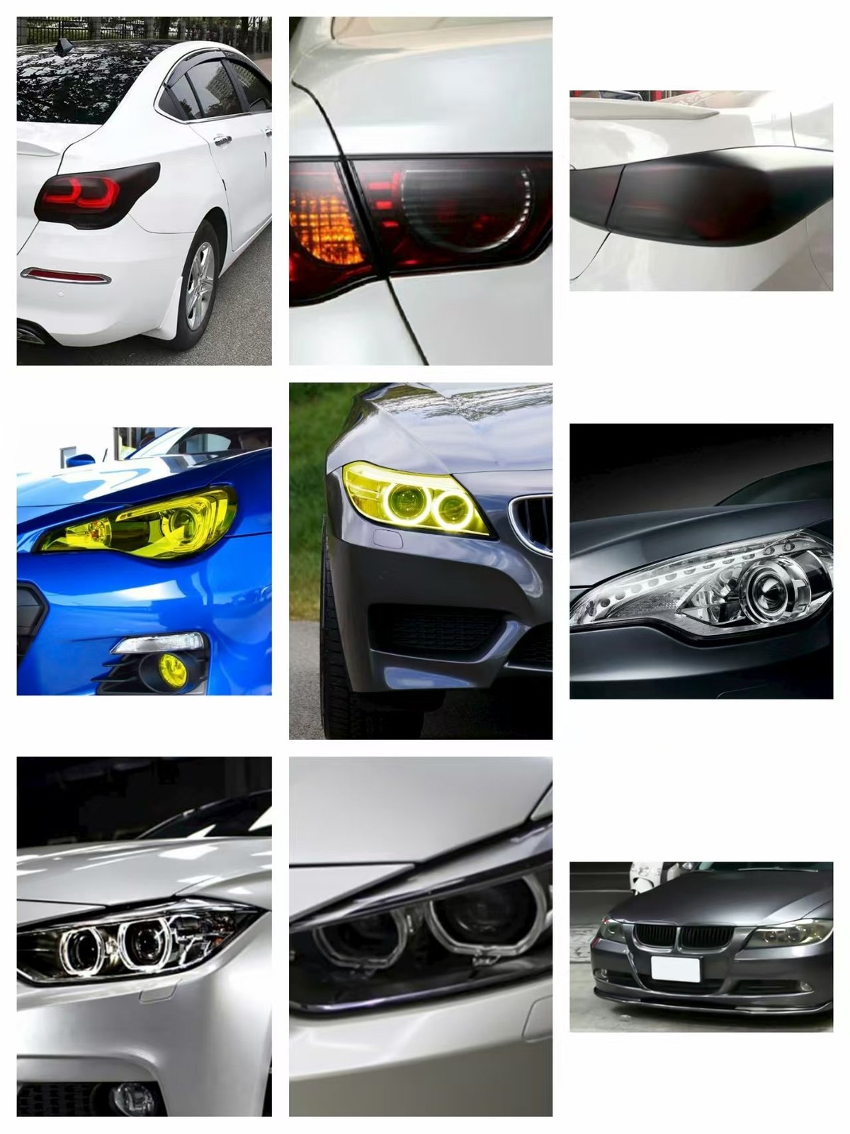 12″ x 24″ Color Headlight Taillight Fog Light PVC Tint Overlay Vinyl Film