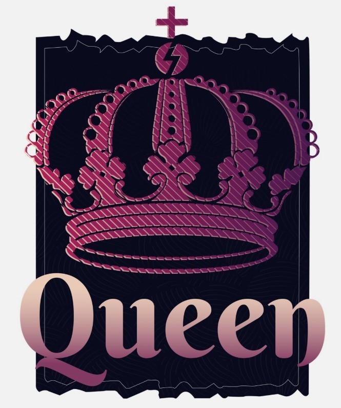 Queen Crown Sticker (5 Inch) Waterproof Adhesive Peel & Stick Car Bumper