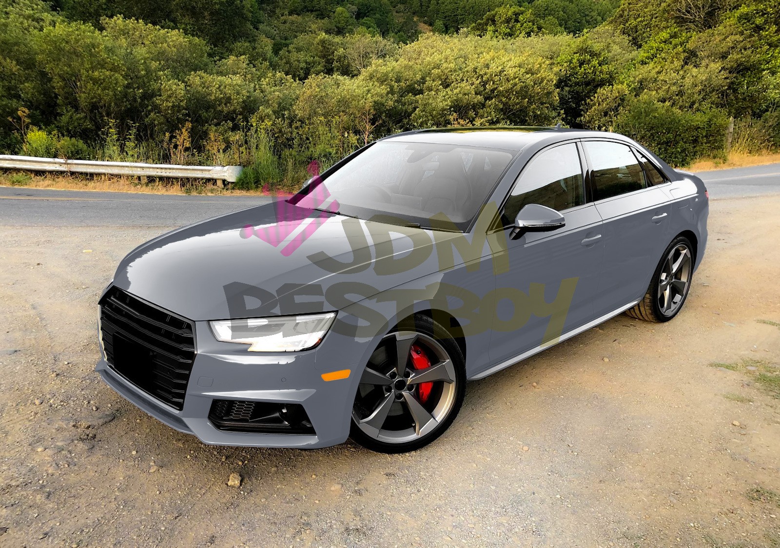 2pcs 4″x8″Sample PPF Paint Protection Gloss Gunmetal Gray Invisible Scratch Free