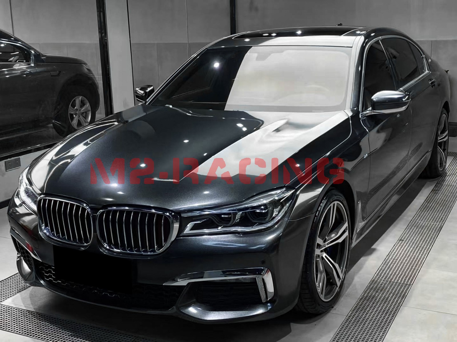 ESSMO PET Super Gloss Metallic Shadow Gray Vehicle Vinyl Wrap Decal Like Paint