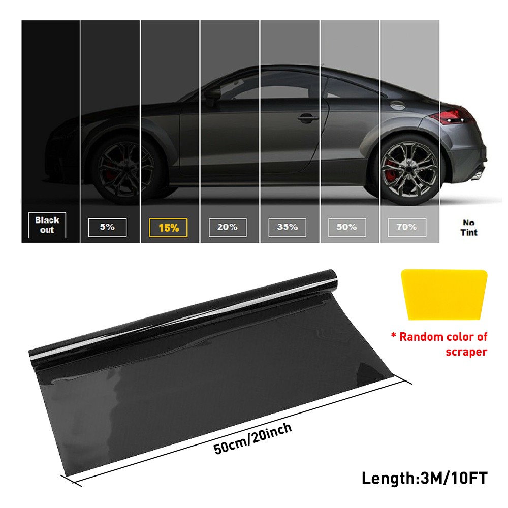 1-10 Uncut Roll Window Tint Film 15% VLT 20″ x 10′ ft Feet Car Home Office Glass