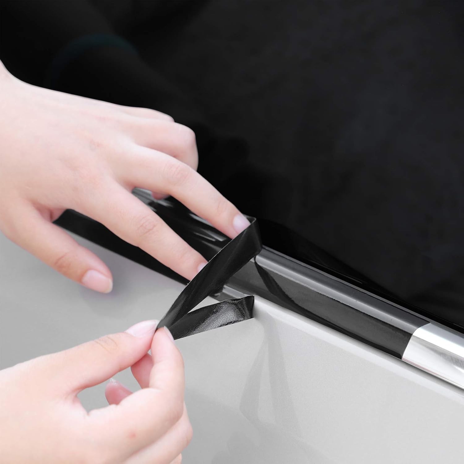 2″ x 30 Ft High Gloss Vinyl Tape for Black Out Chrome Delete Window Trim