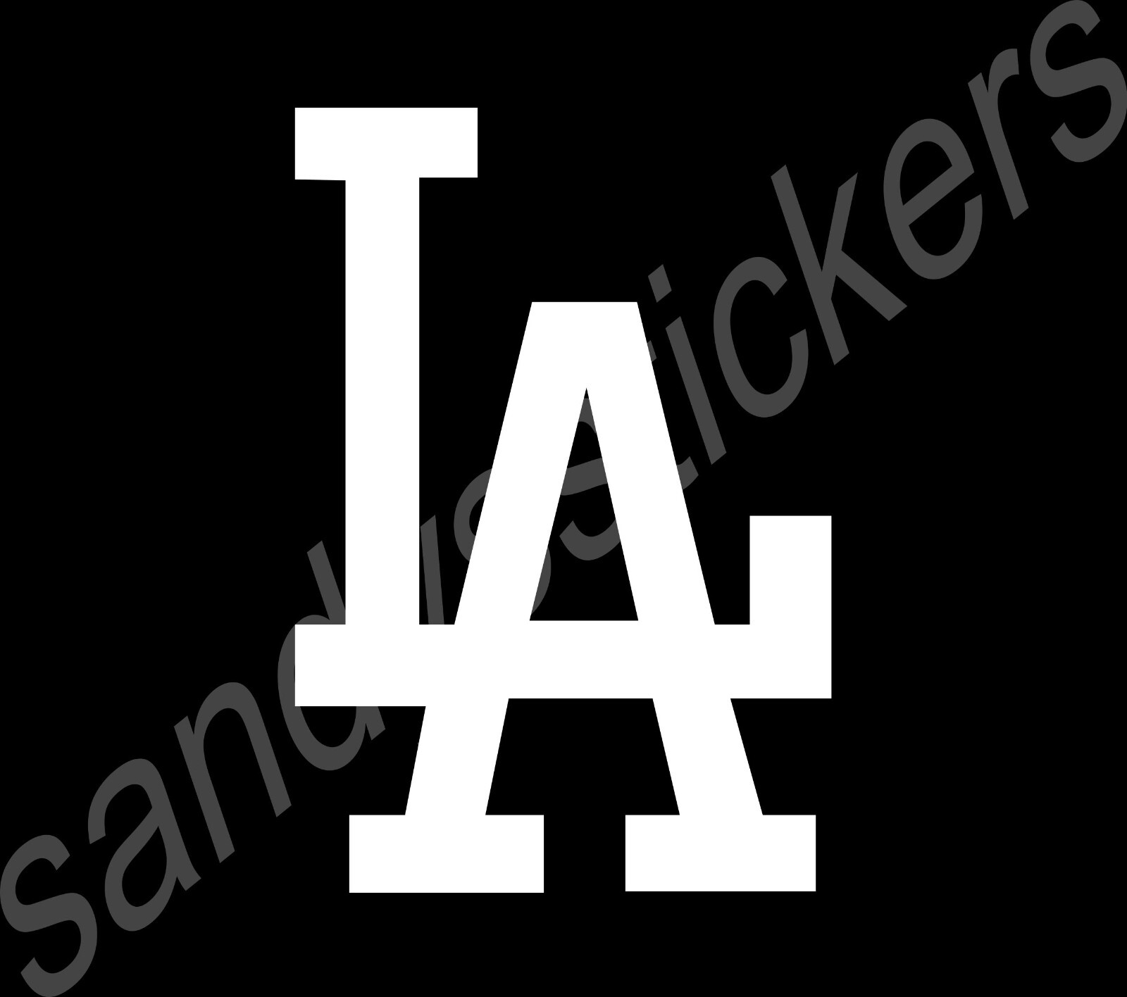 2x LA Dodgers Vinyl Decal Stickers – 6″ Tall Set of 2 Many Colors MLB