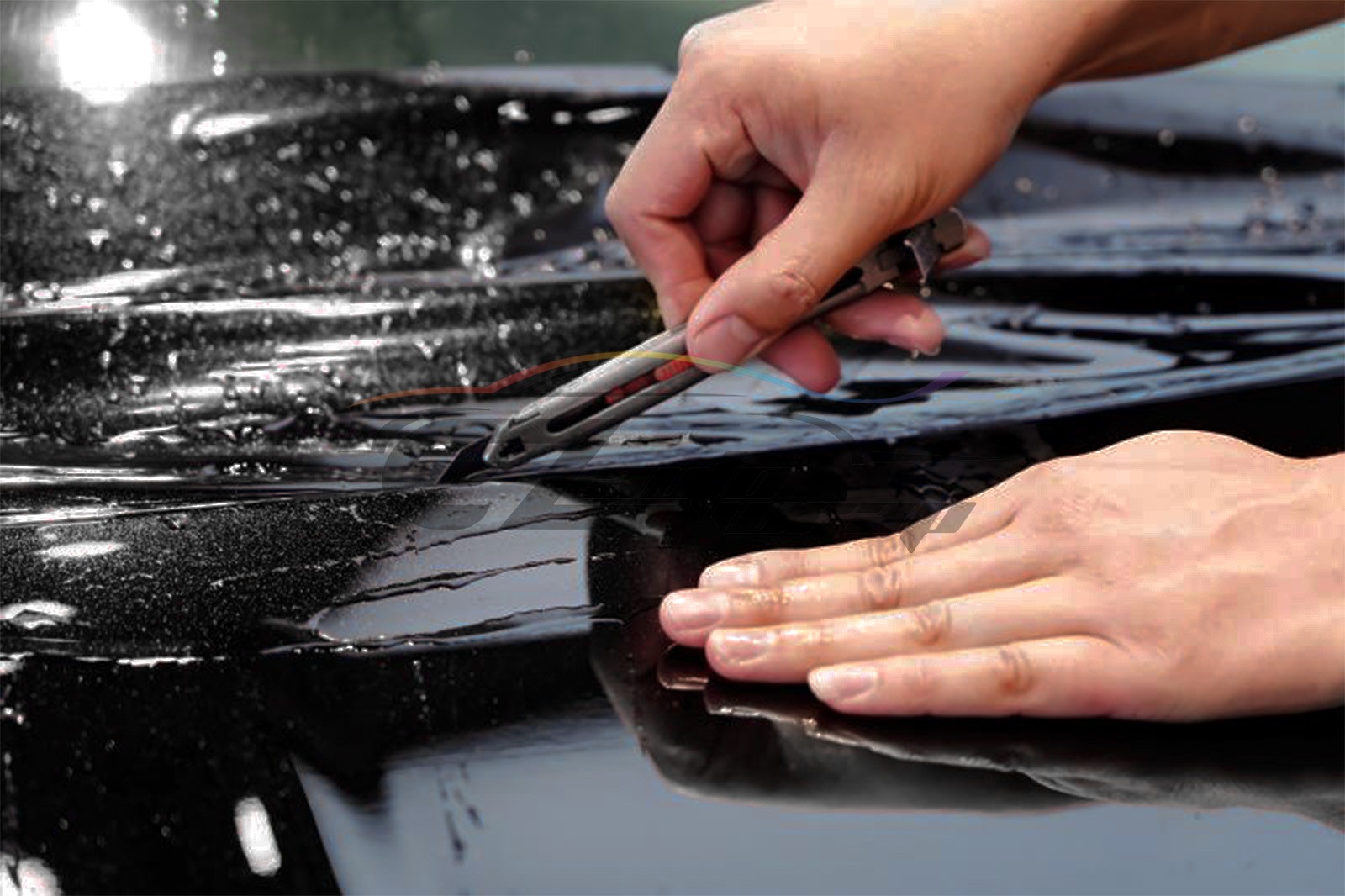 1FTx5FT PPF Paint Protection Film Gloss Black Silver Metallic Scratches Shield