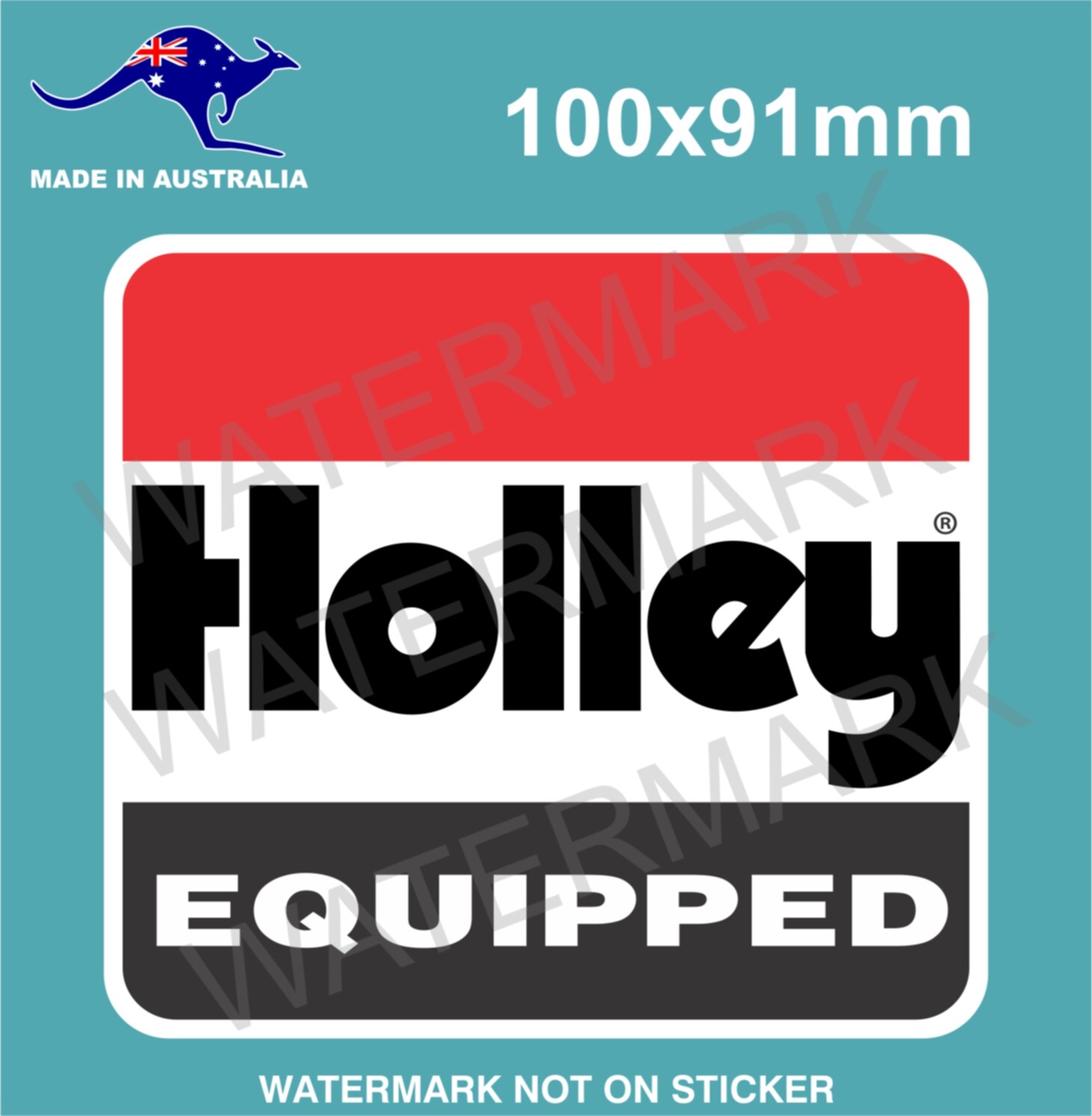 HOLLEY EQUIPED STICKER CARBURETOR HOLDEN FORD HOT ROD RAT TOOLBOX BEER FRIDGE