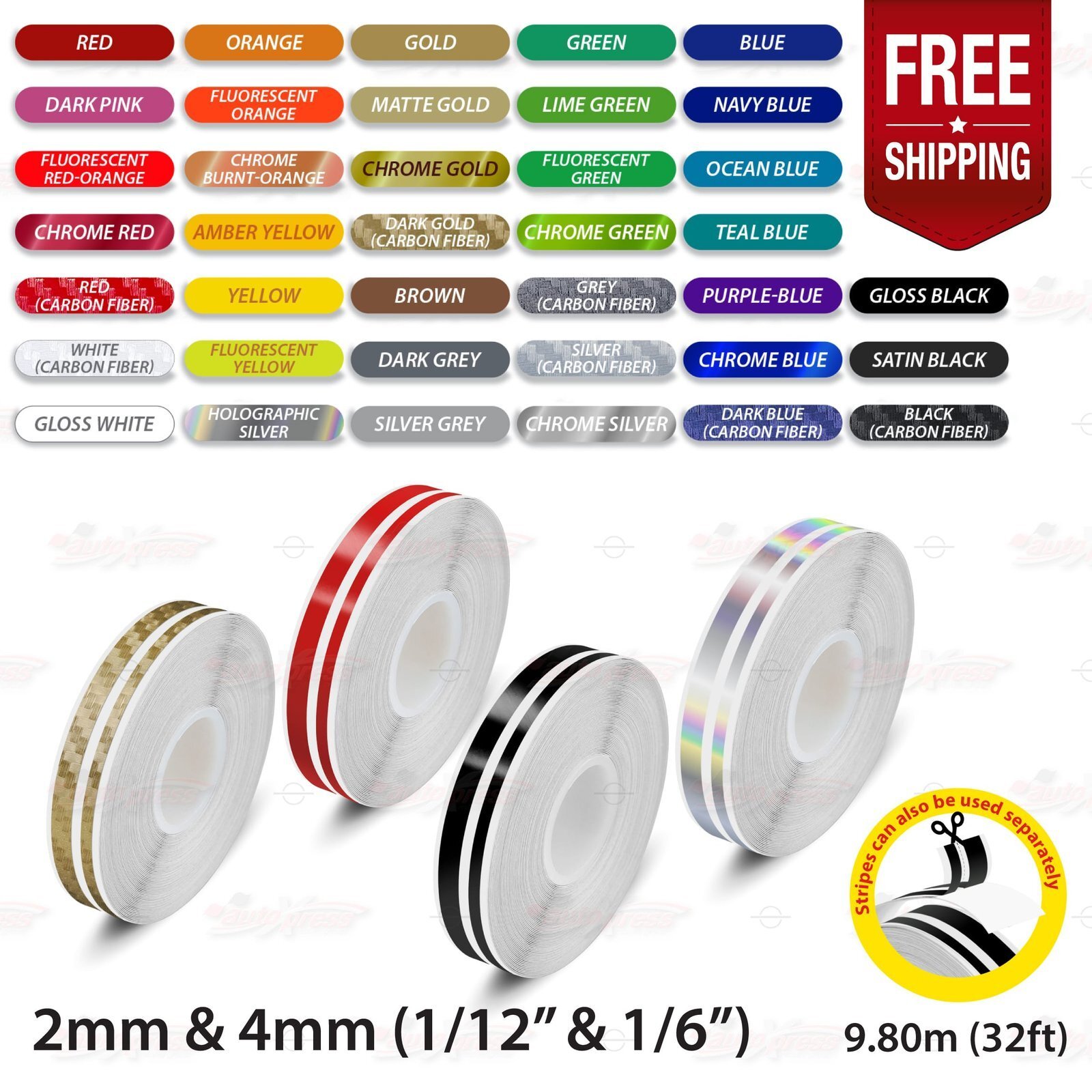 Roll PIN STRIPE Car Model Motorcycle Bike Truck Decal Line TAPE Vinyl Stickers