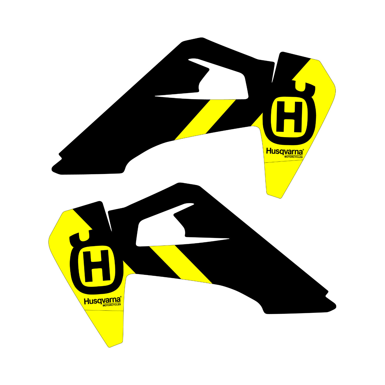 Husqvarna shroud graphics 2019-2022 450 FC TC Stripe Style yellow/black bg