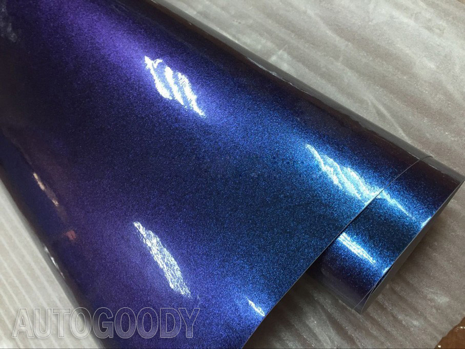 48″ x 60″ Gloss Metallic Chameleon Purple Blue Vinyl Film Wrap Air Bubble Free